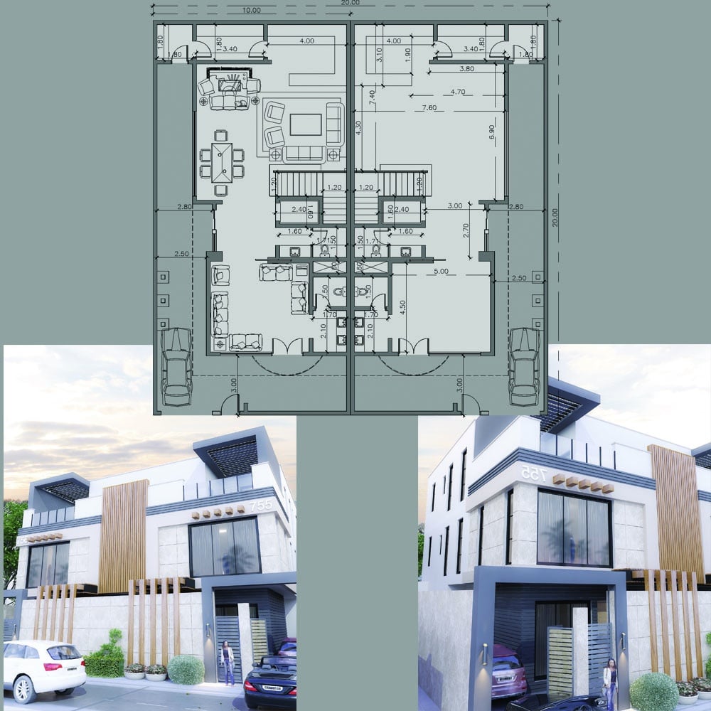 تصميم فيلتين دوبلكس